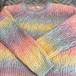 Moon and Madison size XL rainbow knit sweater.